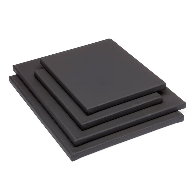 Black Stretched Canvas 4 pc - STRETCHED CANVAS & PANEL BOARDS - KINGART