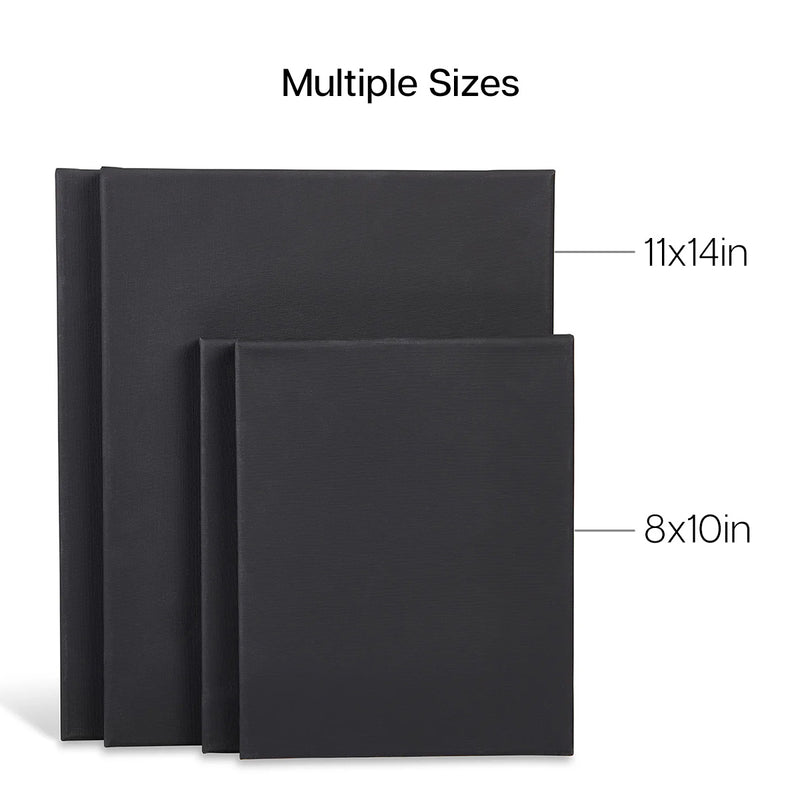 Black Stretched Canvas 4 pc - STRETCHED CANVAS & PANEL BOARDS - KINGART