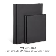 Black Stretched Canvas 4 pc - STRETCHED CANVAS & PANEL BOARDS - KINGART