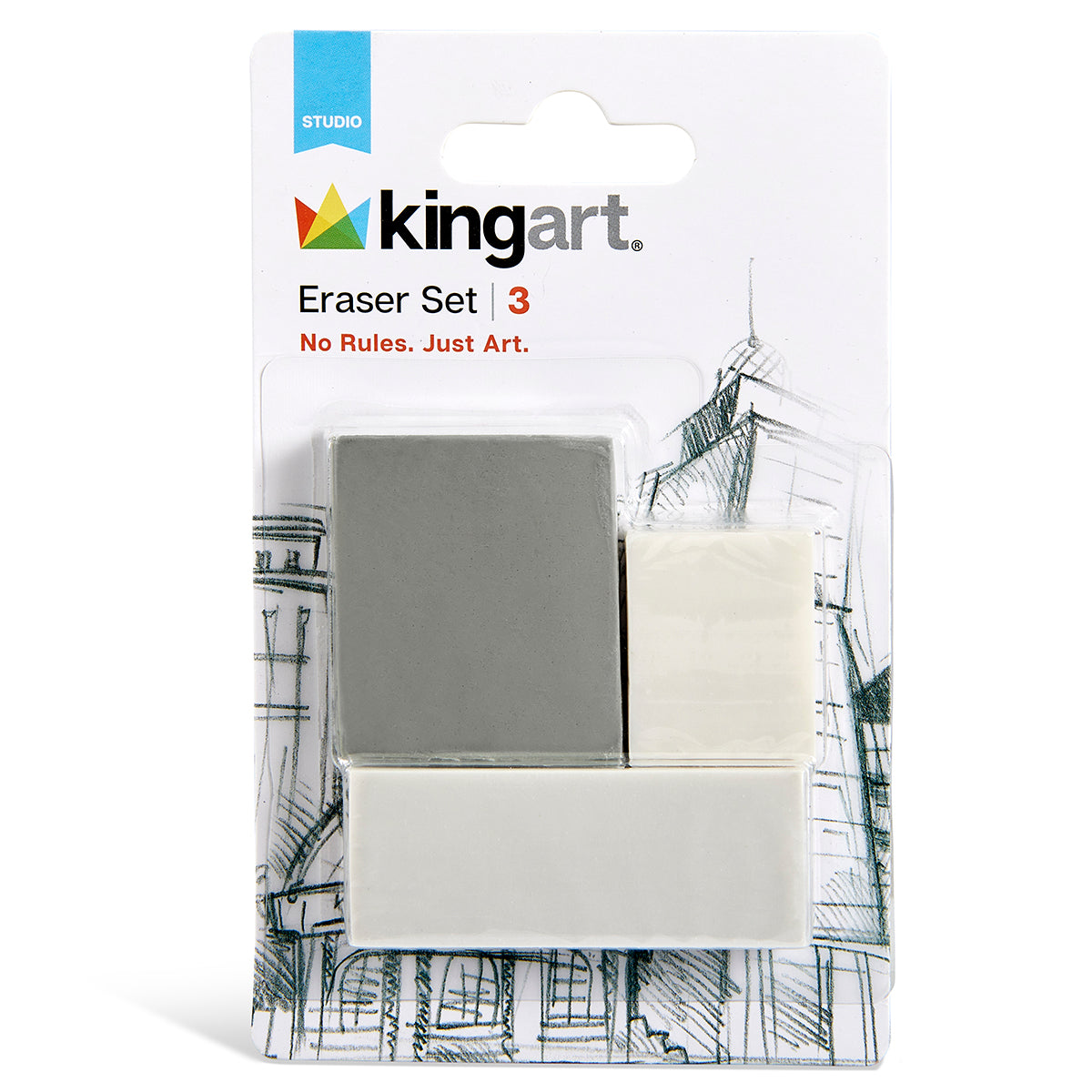 Eraser Set 3 pc — KINGART