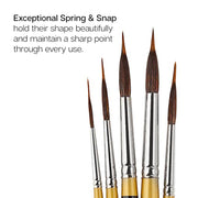Original Gold® 9035 Round Needle Point Brush Set - 5 pcs - PREMIUM BRUSH SETS - KINGART
