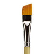 KINGART® Original Gold® 9400A Angle Shader Series, Aqua Acrylic Handle, Premium Golden Taklon Multimedia Artist Brushes - Premium - KINGART