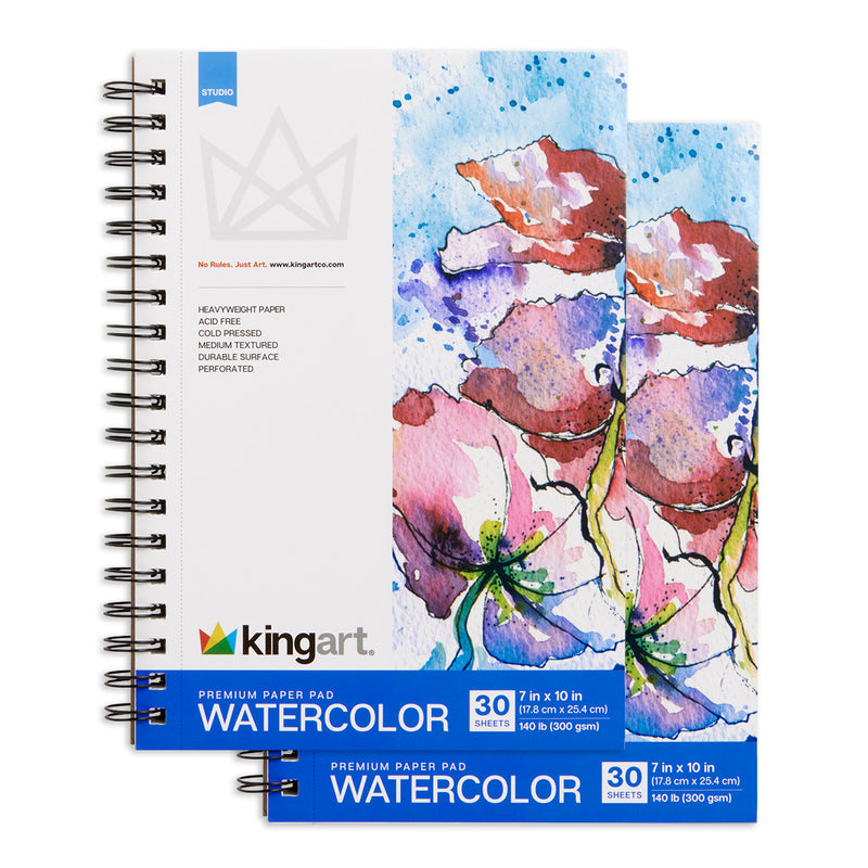 Watercolor Paper 7x10 30 Sheets 2-Pack - Studio - KINGART