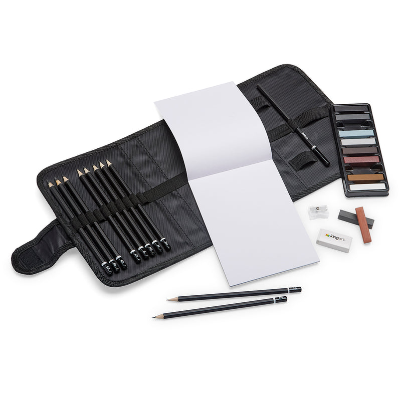 Sketching & Drawing Travel Set, 25 pc - Studio - KINGART®
