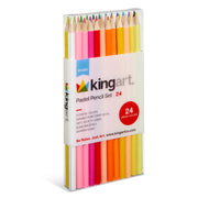 Colored Pencils 24 Pastel Colors - DRAWING & SKETCHING SUPPLIES - KINGART
