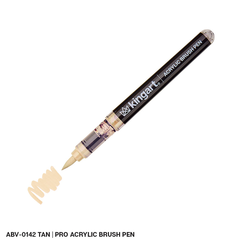 Acrylic Brush Tip Pens - Single Colors - Pro - KINGART