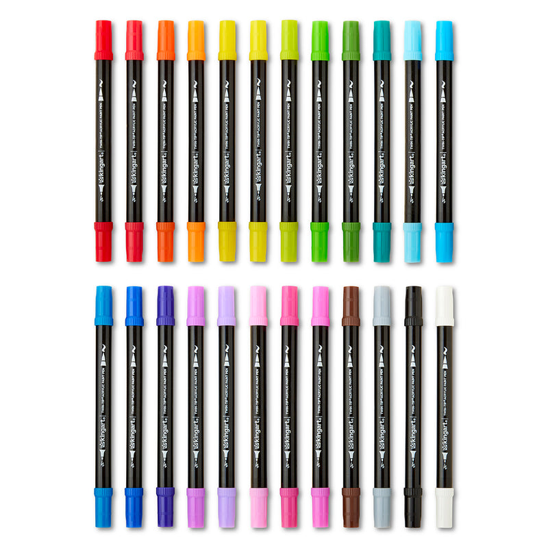 Twin-Tip™ Acrylic Paint Pens 24 Colors -  - SHANGHAI CMB IMPORT & EXPORT CO., LTD