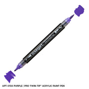 Twin-Tip Acrylic Paint Brush Pens - Open Stock Single Colors - MARKERS & PENS - KINGART