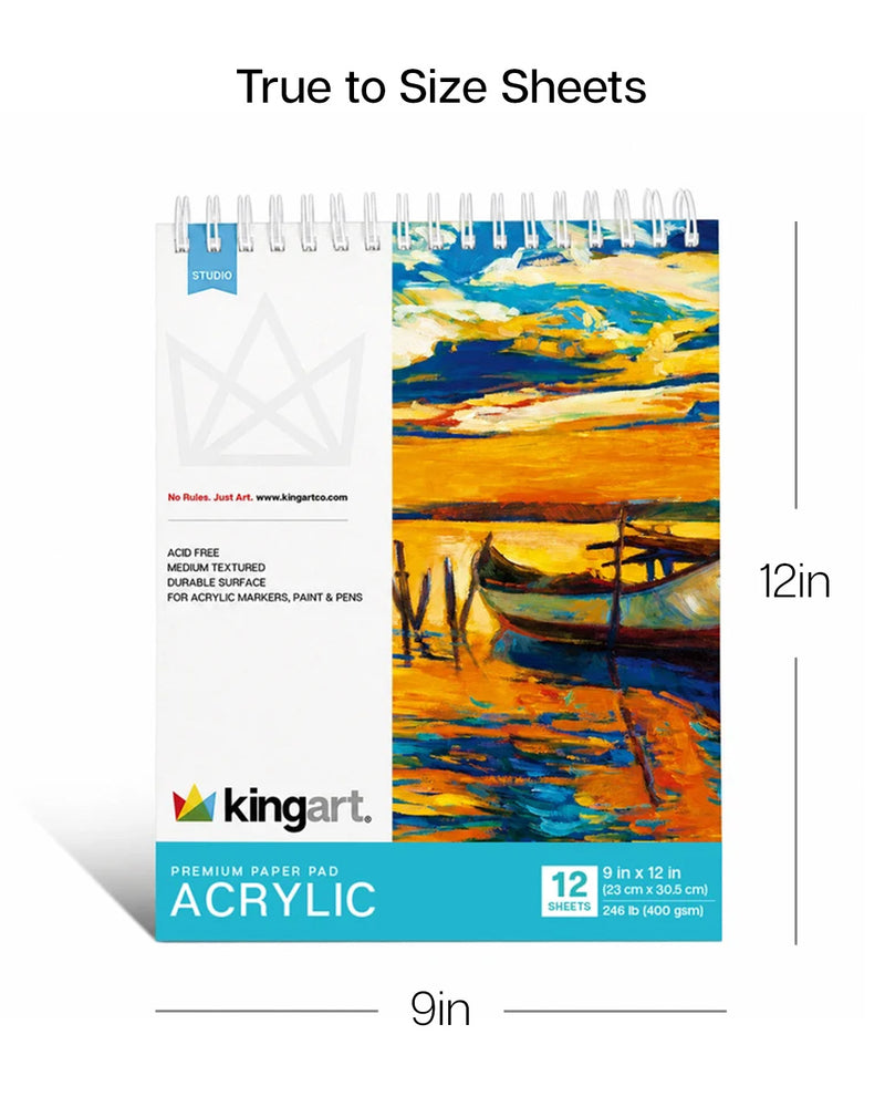 Acrylic Painting Paper Pad - 9” x 12” - 12 Sheets
