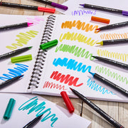 Twin-Tip™ Pro Brush Pens 18 Colors - MARKERS & PENS - KINGART
