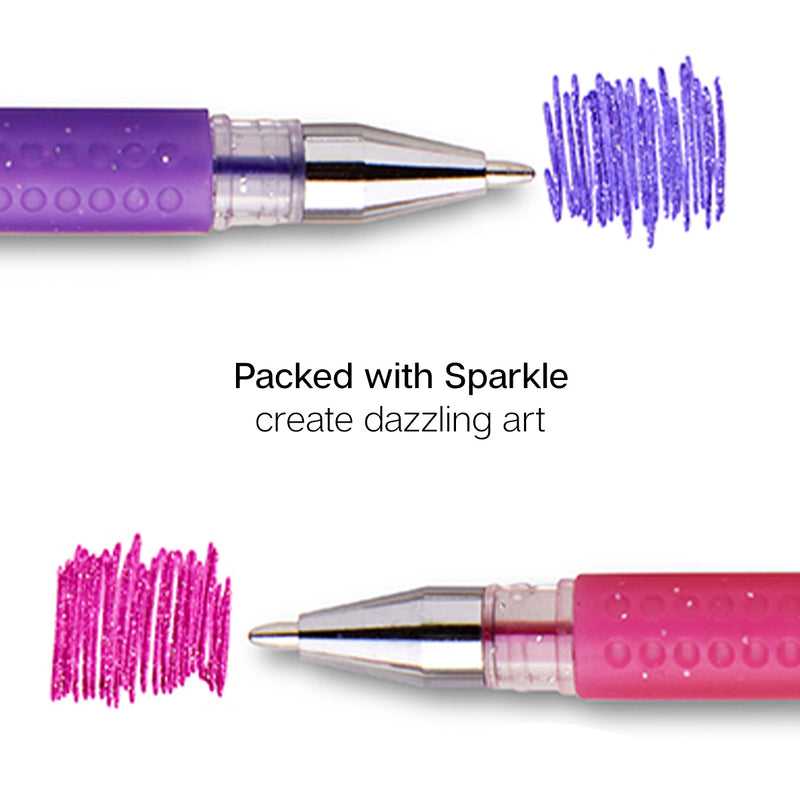 Gel Pens, Soft Grip, 24 Pink & Purple Tone Colors - Studio - KINGART