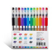 Gel Pens Soft Grip 12 Glitter Colors - Studio - KINGART