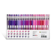 Gel Pens, Soft Grip, 24 Pink & Purple Tone Colors - Studio - KINGART