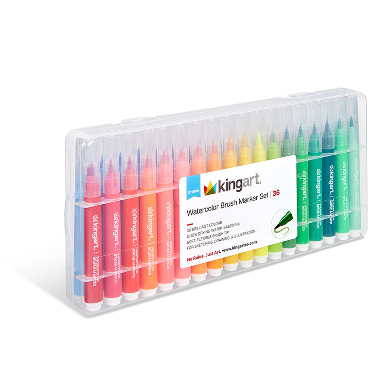 Brush Tip Markers 36 Colors - Studio - KINGART