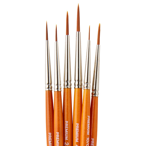 Radiant™ 6350 Liner Brush Set, 6 pc - Premium - KINGART