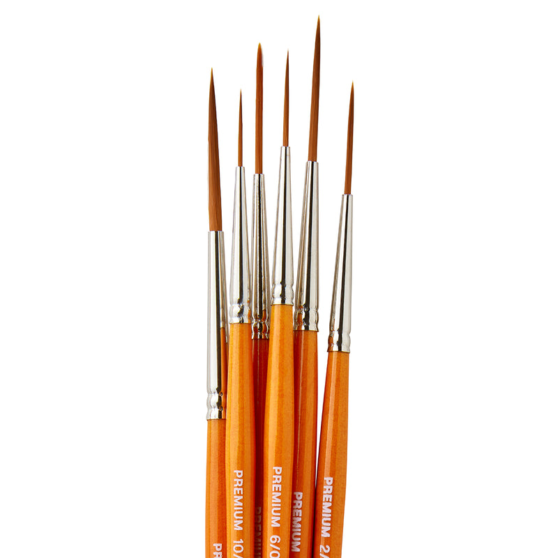 Radiant™ 6050 Script Liner Brush Set, 6 pc - Premium - KINGART