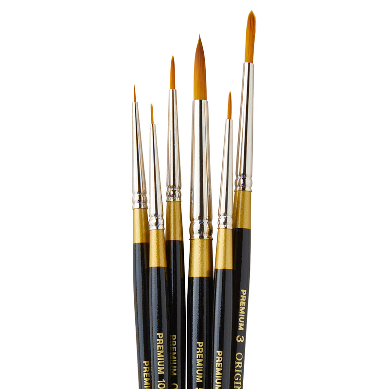 Original Gold® 9000 Round Brushes 6 pc - Premium - KINGART