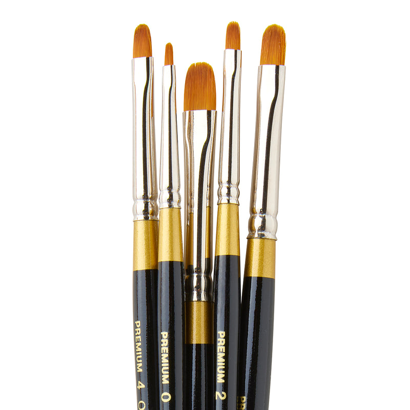 Original Gold® 9510 Short Filbert Set, 5 pc - Premium - KINGART