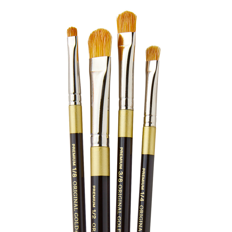 Original Gold® 9247 Crescent Filbert Set, 4 pc - Premium - KINGART