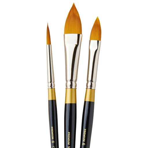 Original Gold® Floral Brush Set, 3 pc - Premium - KINGART