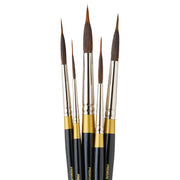 Original Gold® 9035 Round Needle Point Brush Set - 5 pcs - PREMIUM BRUSH SETS - KINGART