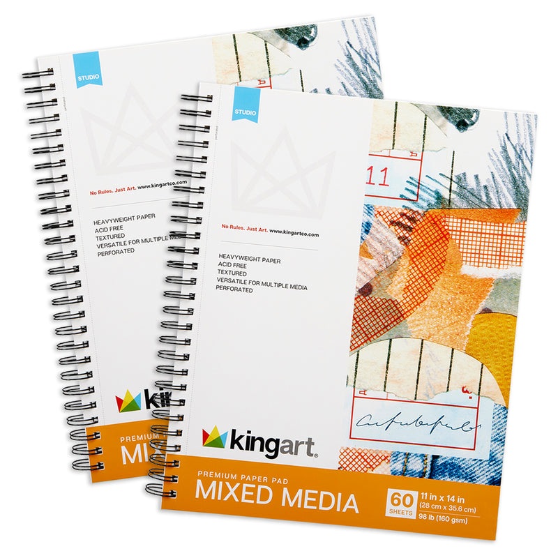 Mixed Media Paper 11x14 60 Sheets 2-Pack - Studio - KINGART