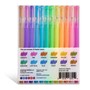 KINGART® Pastel & Opaque Gel Pens, Scrapbook, Journals, or Drawing, Colored Ink, Medium Line , Set of 12 Unique Shades - Studio - KINGART