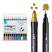 Dot Markers 12 Metallic Colors - MARKERS & PENS - KINGART