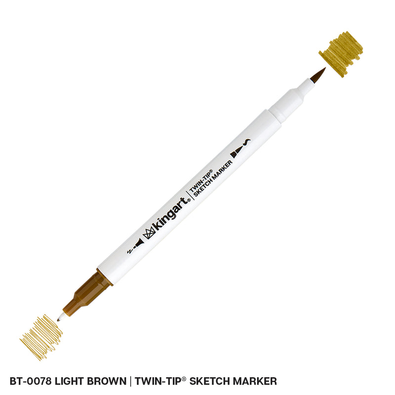 Twin-Tip™ Sketch Pens - Brush & Fine - Water-Based Ink - Single Colors