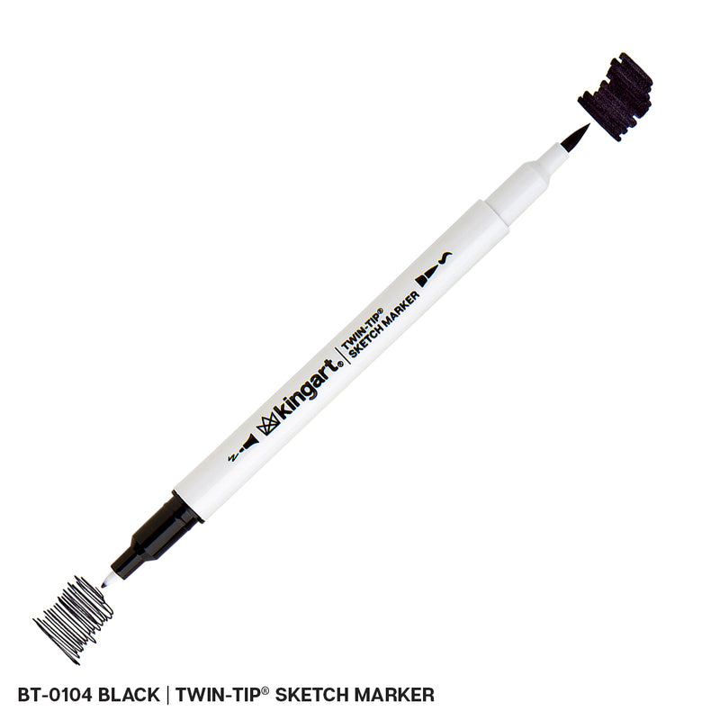 Twin-Tip™ Sketch Pens - Brush & Fine - Water-Based Ink - Single Colors