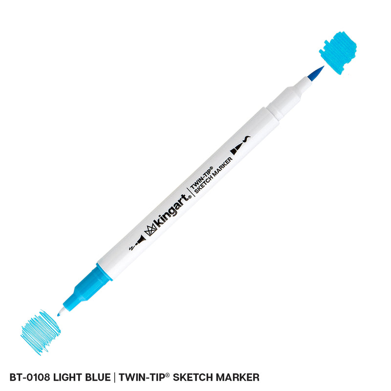 Twin-Tip™ Sketch Pens - Brush & Fine - Water-Based Ink - Single Colors