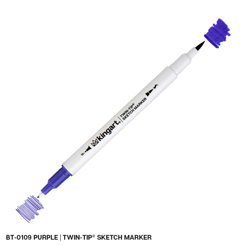 Twin-Tip™ Sketch Pens - Brush & Fine - Water-Based Ink - Single Colors