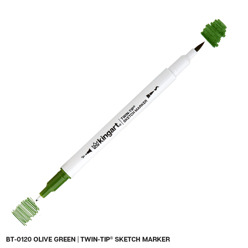 Twin-Tip™ Sketch Pens - Brush & Fine - Water-Based Ink - Single Colors