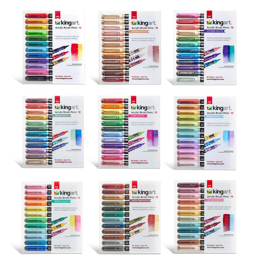 Acrylic Paint Brush Tip Pens Bundle - 108 Pieces - Bundle - KINGART