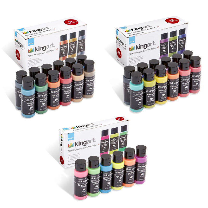 Acrylic Paint Bundle, 3 sets, 30 colors - PAINT - KINGART