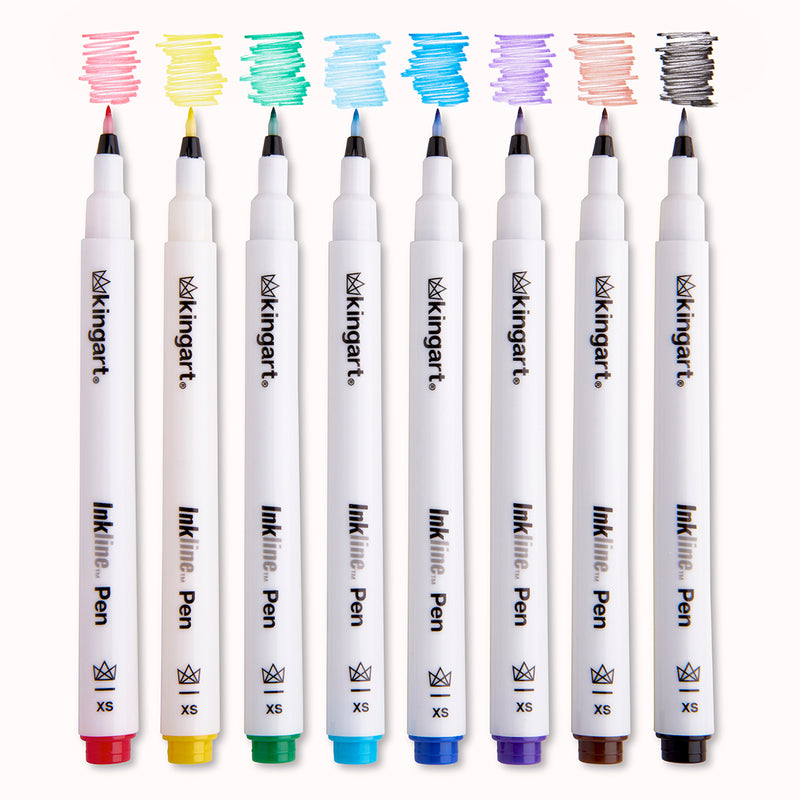 Inkline™ Fine Line Pens 8 Colors 0.45mm XS - Pro - KINGART
