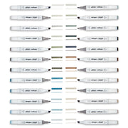 Double-Ended Alcohol Markers 24 Gray Tone Colors - Pro - KINGART