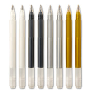 Gel Pens – Black, White, Gold & Silver - 8 Count - MARKERS & PENS - KINGART