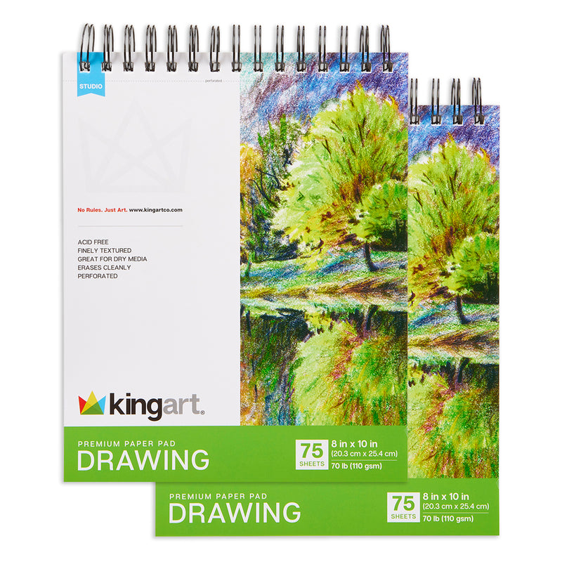 Drawing Paper 8x10 75 Sheets 2-Pack - Studio - KINGART