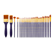 Brush Set Gold Nylon 30 pc - STUDIO LEVEL BRUSH SETS - KINGART