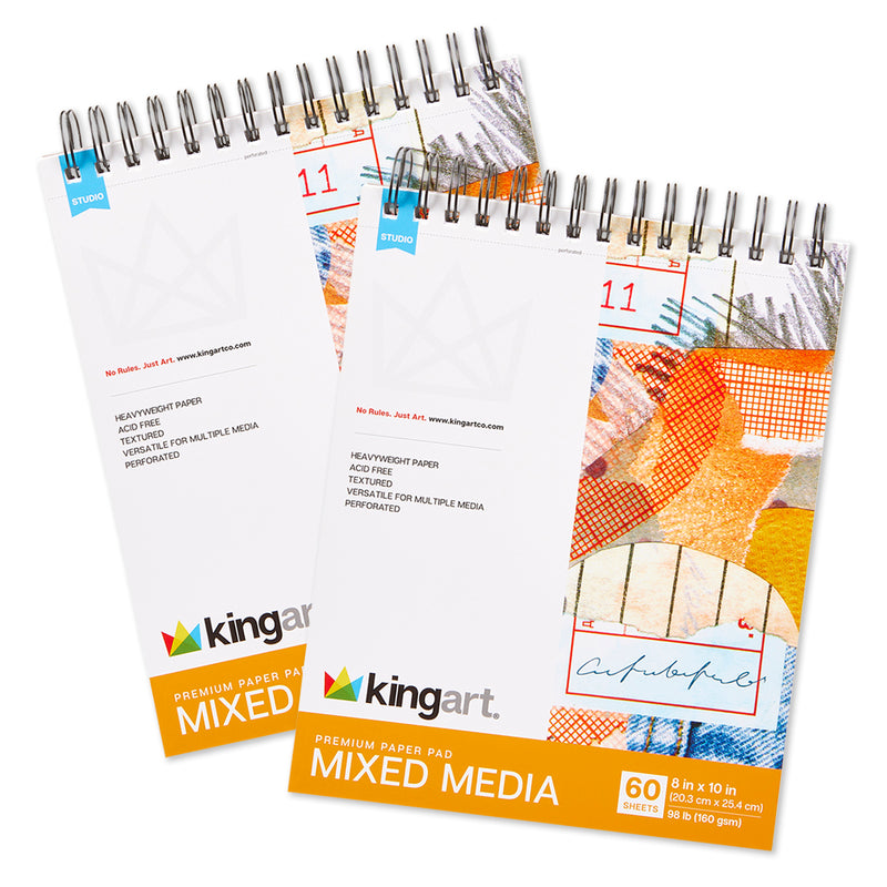 Mixed Media Paper 8x10 60 Sheets 2-Pack - ARTIST PAPER - KINGART