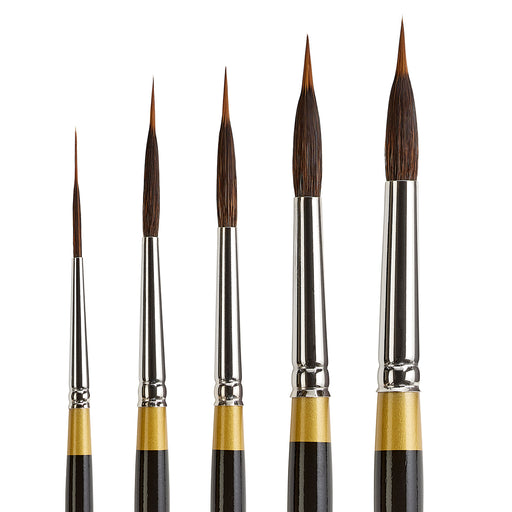 Original Gold® 9035 Round Needle Point Brush Set - 5 pcs - PREMIUM BRUSH SETS - KINGART