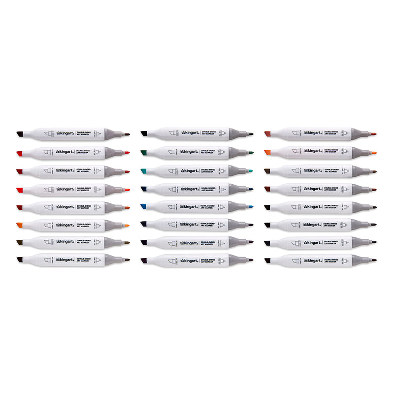 PRO Double-Ended Alcohol Markers 24 Vintage Colors - MARKERS & PENS - KINGART
