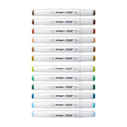 PRO Double-Ended Alcohol Markers 12 Landscape Colors - Pro - KINGART