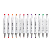 PRO Double-Ended Alcohol Markers 12 Floral Colors - Pro - KINGART