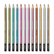 Colored Pencils 12 Metallic Colors - Studio - KINGART