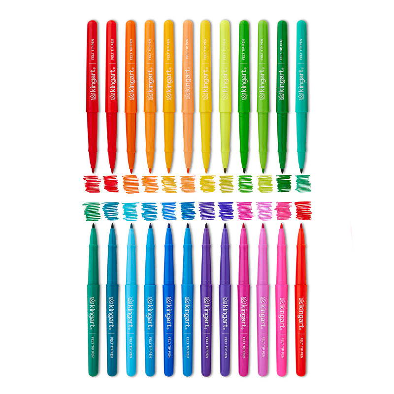 Felt Tip Pens 24 Colors - Studio - KINGART