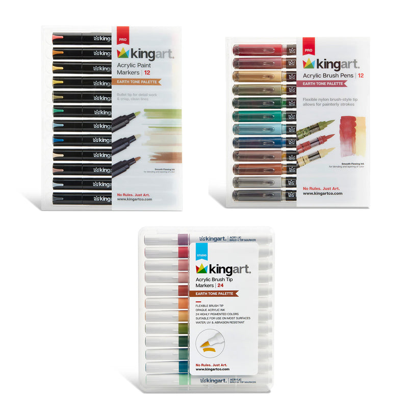 Acrylic Markers – Earth Tone Bundle - MARKERS & PENS - KINGART