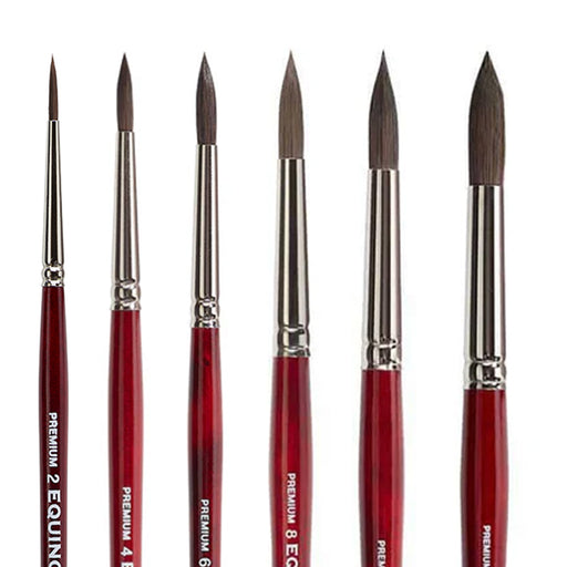 Equinox™ 747R Round Watercolor Brush Set Bundle - PREMIUM BRUSH SETS - KINGART