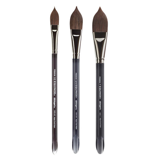Equinox™ 747R Oval Wash Watercolor Brush Bundle - PREMIUM BRUSH SETS - KINGART